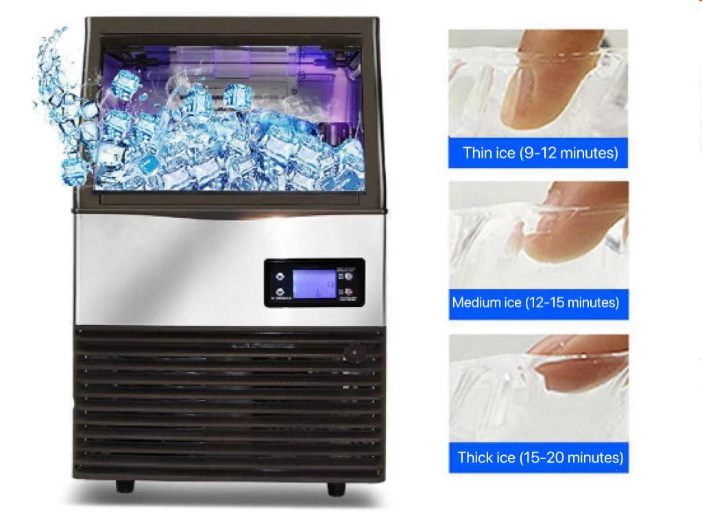 Adjustable ice thickness ice machine