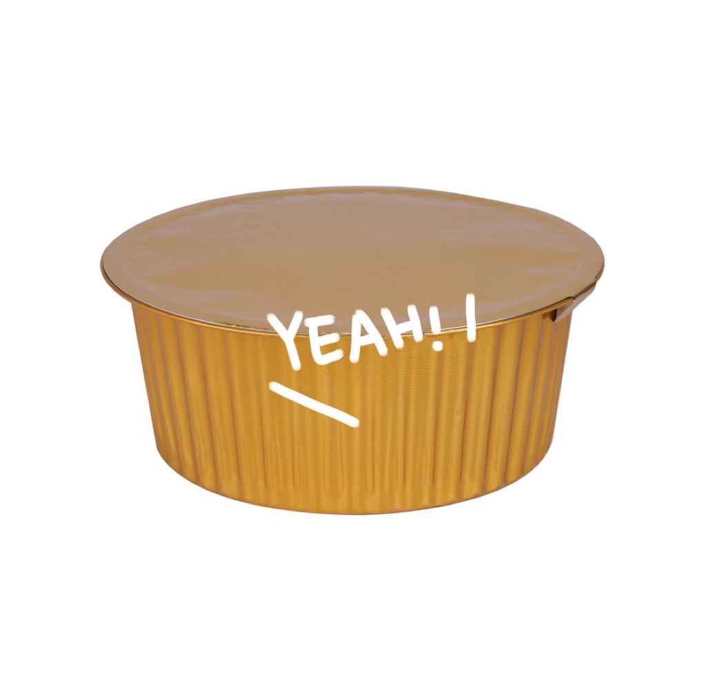 New 600ml Aluminum Foil Baking Cupcake Container/Bowl/Cup Meal Box Food Aluminum Bowl