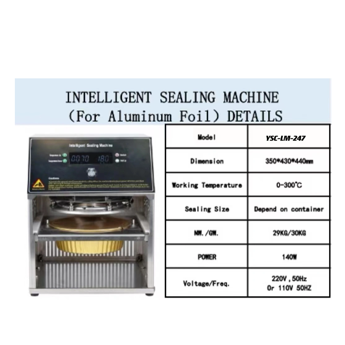 Automatic aluminum foil sealing machine