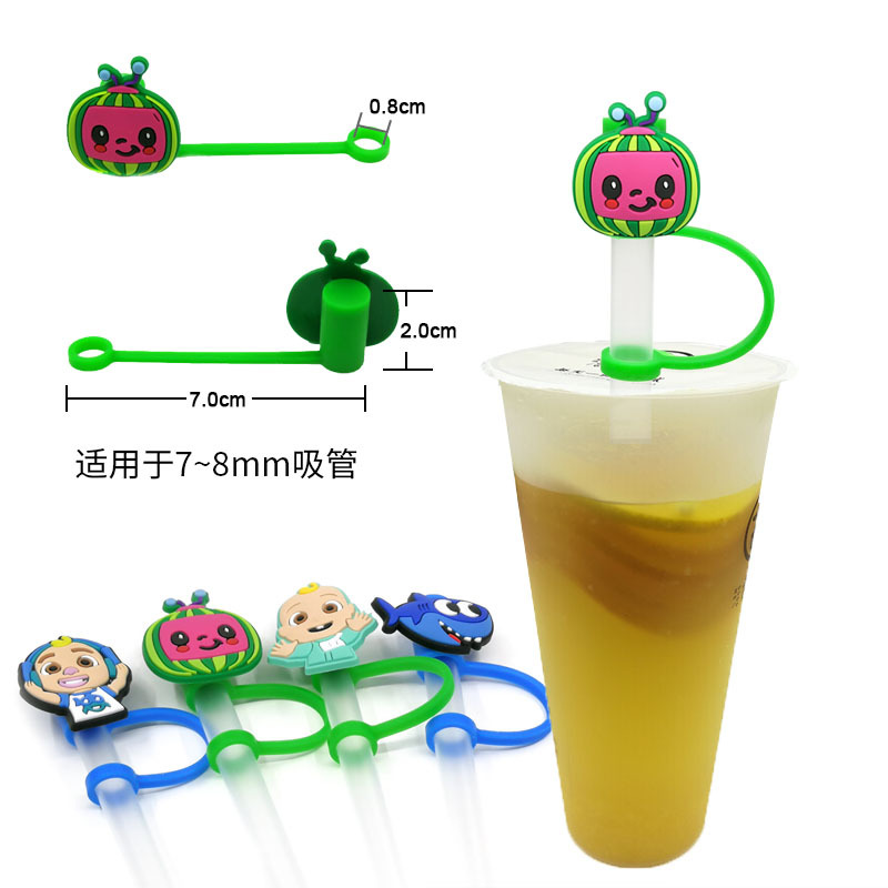 Cute straw with dust cap