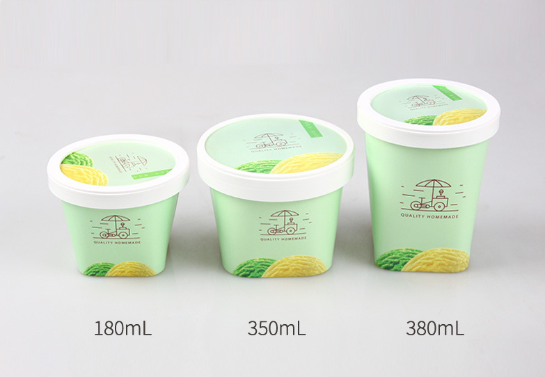 Top Round Bottom Disposable Ice Cream Yogurt Mousse Pudding Paper Cup