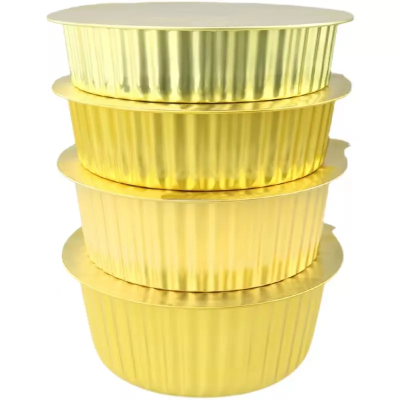 New 600ml Aluminum Foil Baking Cupcake Container/Bowl/Cup Meal Box Food Aluminum Bowl